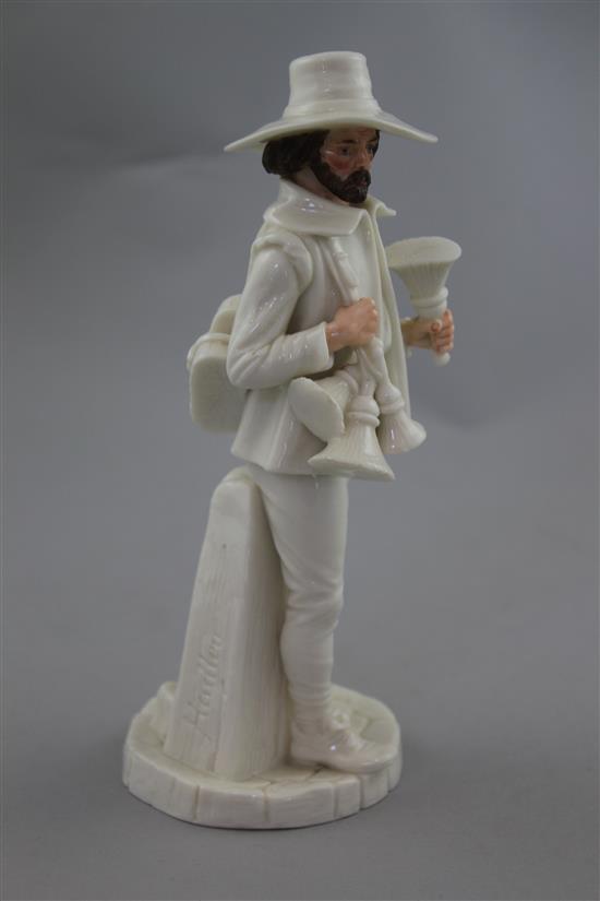 A Royal Worcester figure of The Brush Seller, modelled by James Hadley, 18.5cm